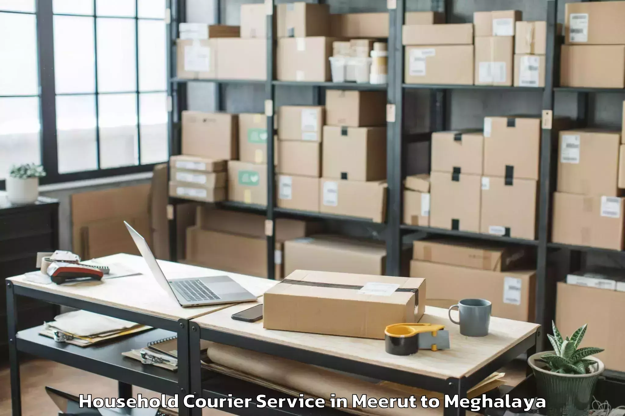 Expert Meerut to Thadlaskein Household Courier